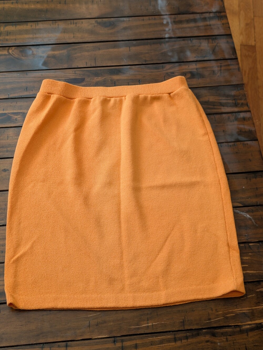 St. John Bright Orange Santana Knit Pencil Skirt